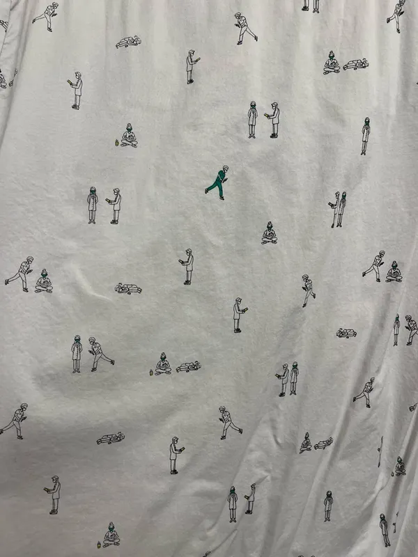 Figs Night Shift Pajama Top Size Medium - Image 9