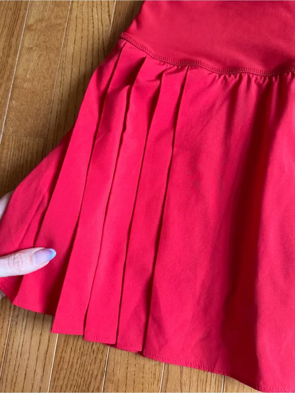 Old Navy Extra High-Waisted StretchTech Pleated Skort NWT Red Size Medium - Image 5