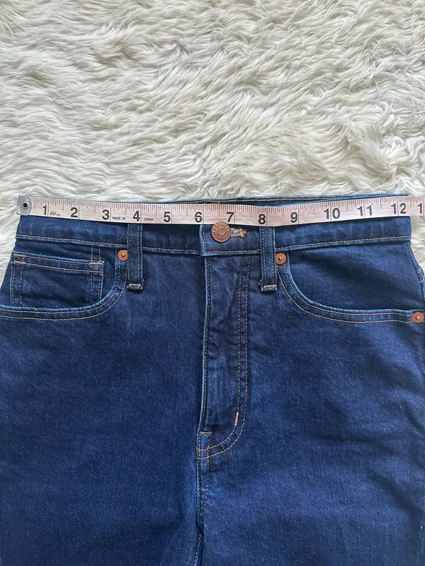 Madewell Jeans Skinny Flare in Rinse Wash High Rise Dark Wash Indigo Sz 24 - Image 12