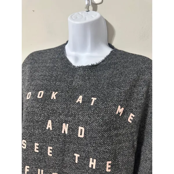 ZARA‎ Trafaluc Oversized Boxy Graphic Sweatshirt Dress Tunic Future Size S - Image 3