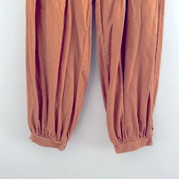 Free People Kirsten trouser rust/autumn leave linen pant - Image 4