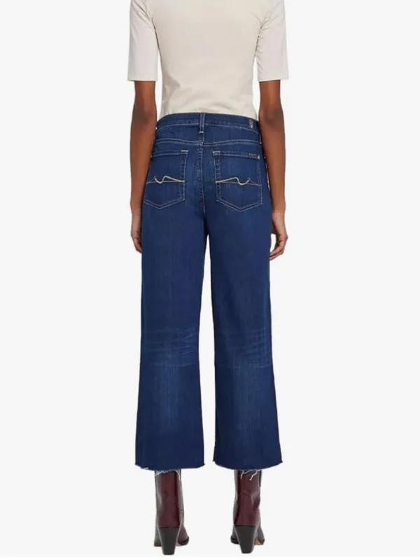 7 For All Mankind Cropped Alexa high rise straight relaxed stretch jeans 32 - Image 5