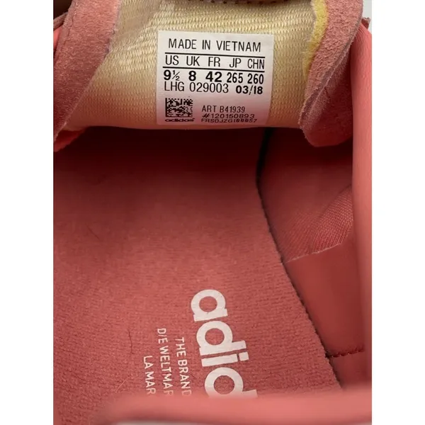 Adidas Campus Pink Suede Sneakers Womens 9.5 Casual Retro Streetwear Skater - Image 8