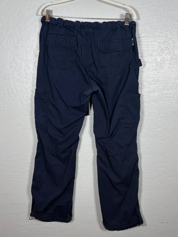Koi Women L Regular Navy Blue Lindsey Scrub Pants Cargo Pockets Nursing Dental - Image 4