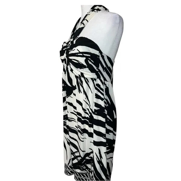 Apt 9 Black and White Halter Dress - Image 3