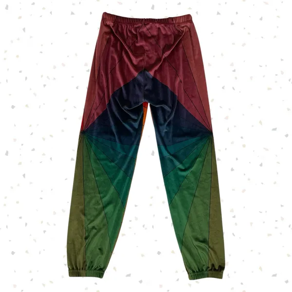 Aviator Nation Sunrise Velvet Sweatpant Joggers Sunset Velour Orange Red Size M - Image 2