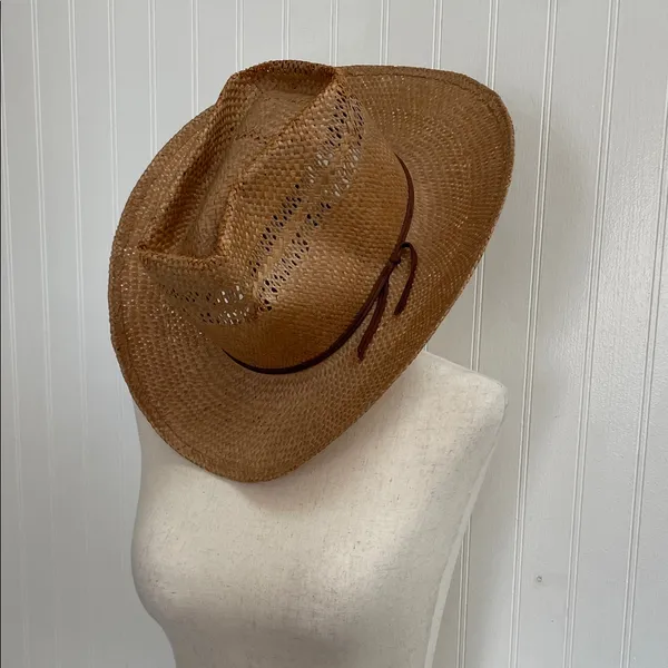AMERICAN HAT CO. Houston Genuine Hemp Rope Hat Western Cowboy Size 7 1/8 - Image 3