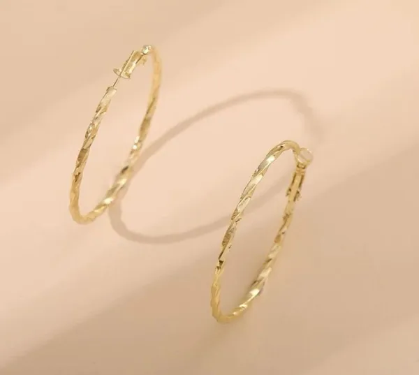 Gold Hoop Earrings - Image 2
