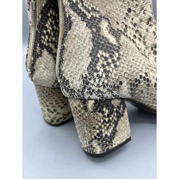 Free People Snake Skin‎ Reptile Block Heel Women’s Boots Size 37 - Image 13