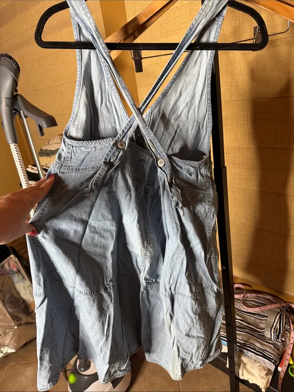 Free People We The Free Pocket Full of Sunshine Denim Mini Dress Size Medium - Image 7
