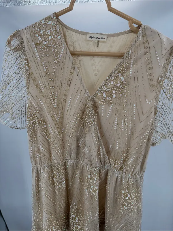 Southern Fried Chics sheer overlay glitter mini dress XL sparkly feminine party - Image 5