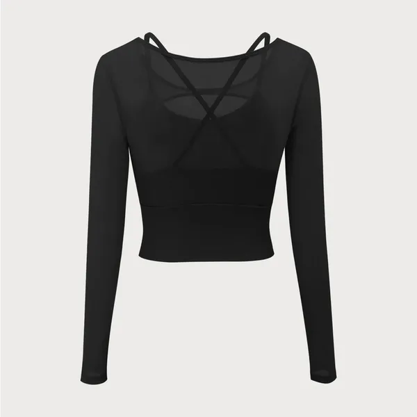 Berlook Black Cut Out Long Sleeve Top--Light Support - Image 6