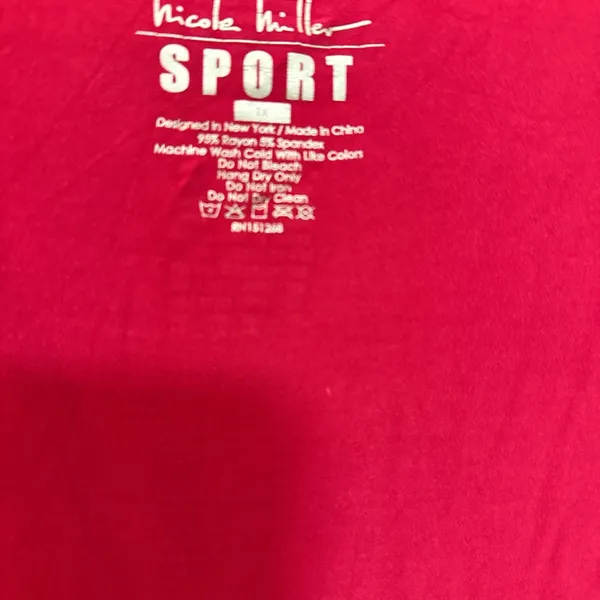 Nicole Miller Sport Fuchsia Long Sleeve Tee - Image 3