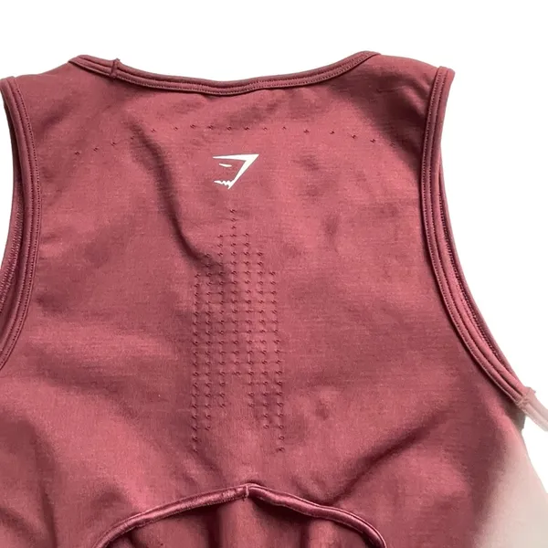 Sweat Seamless Midi Tank Maroon Women’s Size XS Athleisure Athletic - Image 5