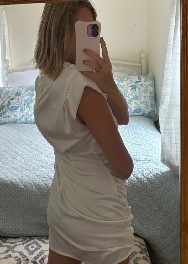 White padded dress Size L - Image 2