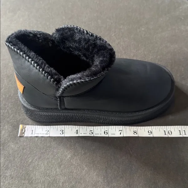 Women’s Black Mini Platform Ankle Boots Faux Fur Lined Size 7.5 (EU39) NEW - Image 6