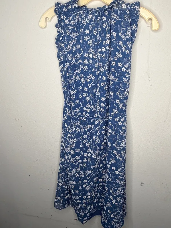 Banana Republic Blue Floral Dress - Image 4