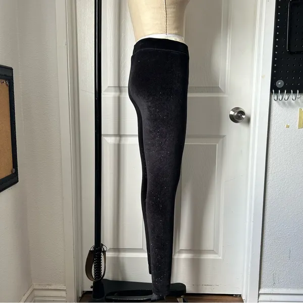 PINK Victoria's Secret Black Sparkle Leggings - Image 2