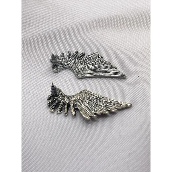 Awesome Vintage Angel Wings Pierce Earrings 2' B-13‎ - Image 2