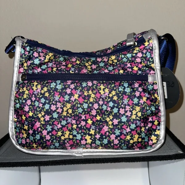 Vintage Rare Earth Stone Mountain Handbag Purse/ XBody/flower Blue Silver/NEW - Image 3