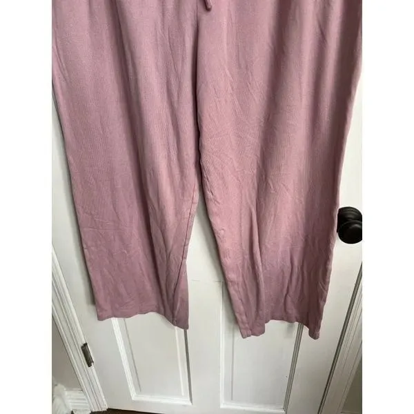 Koolaburra by UGG Women Sandwash Interlock Wide‎ Leg Pants Faded Rose size XL - Image 4