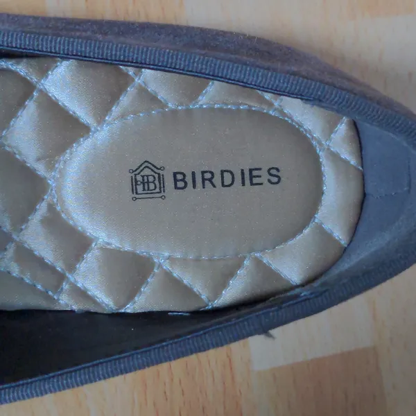 Birdies The Starling Gray Sueded Flats Smoking Slipper Loafer 7.5 - Image 9