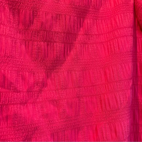 Hot Pink Ruffle Sleeve Top Blouse Flirty Feminine Small - Image 3