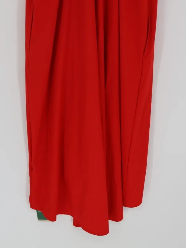 Halara Breezeful High Low 2-Piece Dress L Red Flowy Midi Quick Dry NWT - Image 12