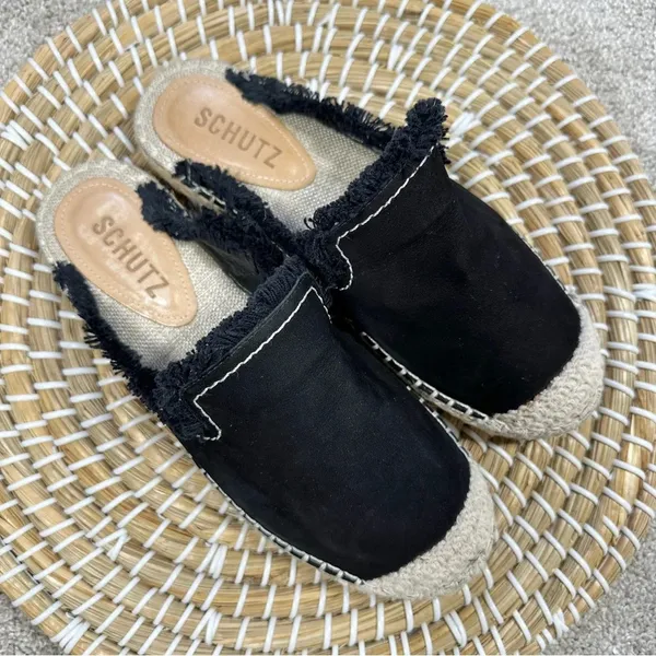 Schutz Espadrille Mule Sandals Flat Size 7B - Image 2
