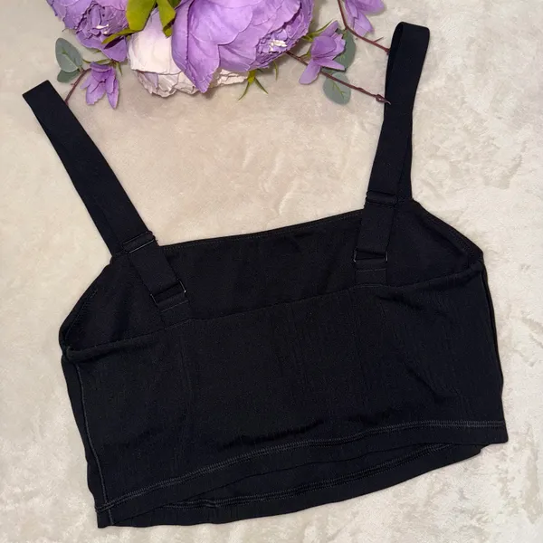 Aerie Offline Black Ribbed Bra Top - Image 10