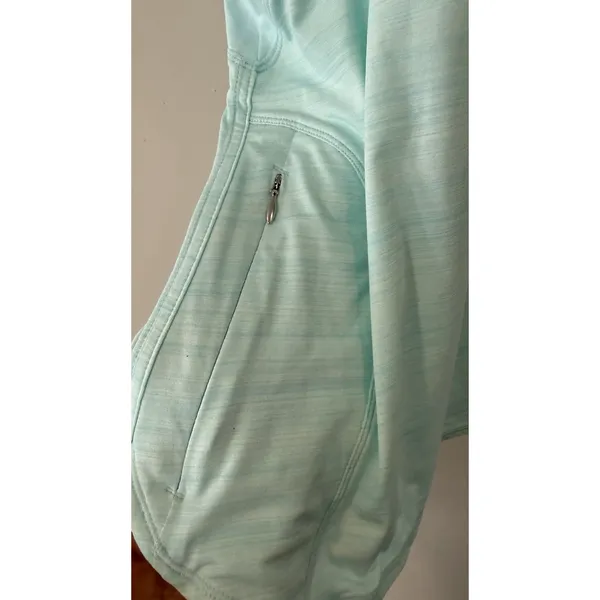 Athleta Blue Shelf Bra Tank Top Side Zipper Pocket Women's Medium 2684 - Image 5