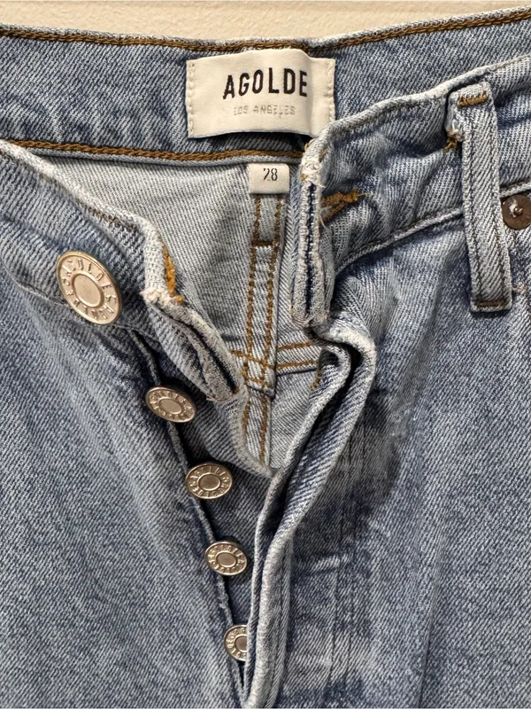 Agolde Sz 28 Riley Straight Crop Jeans Vtg Feel - Image 3