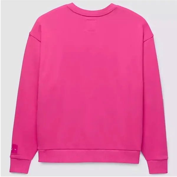 Vans x Barbie Rene Hot Pink Oversized Long Sleeve Crew Sweatshirt Large NEW - Image 3