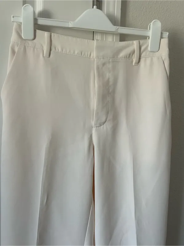Gap Factory High Rise Easy Straight-Leg Crop Ankle Pants Back Elastic Waist - Image 4