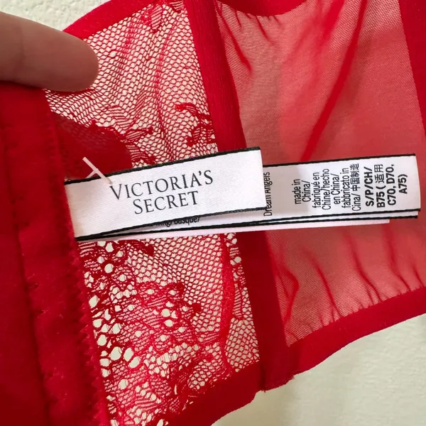 Victoria’s Secret Dream Angels Red Lace Corset Top Romantic Lace Size S - Image 10