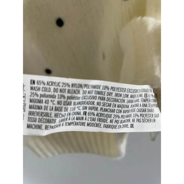 English Factory Polka Dot Knit Sweater Tank Cream with Black Sleeveless Large - Image 5