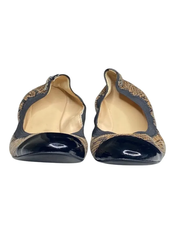 Cole Haan ⌘ Deltona Cap Toe Gore Leather Ballet Flats ⌘ Brown Snakeskin ⌘ 7.5M - Image 9