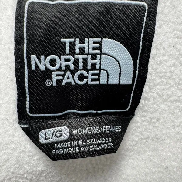 The North Face Women's grey and white fleece full zip Polartec jacket Size Large - Image 5