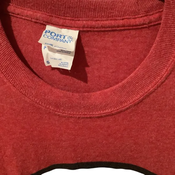 Port and Company Red 'Teacher of All Things' Short Sleeve Tee Size S - Image 3