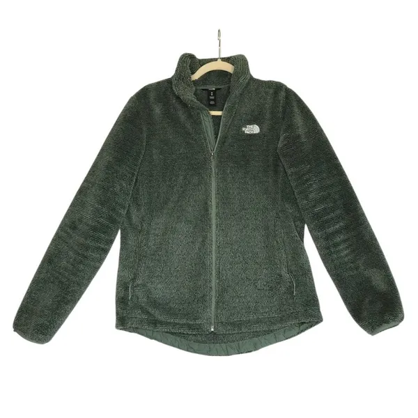 THE NORTH FACE Osito Fleece Jacket Women M Forest Green Outdoor Athletic Travel - Image 2