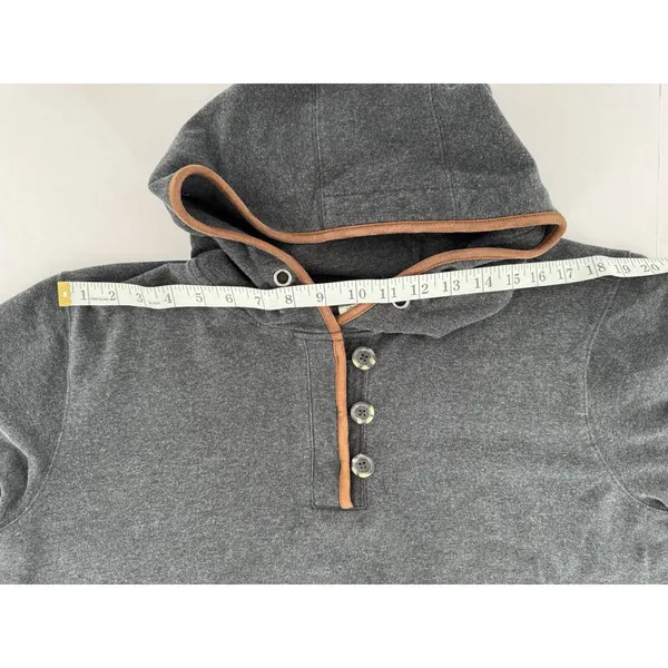 Ariat Real Elevated Hoodie Women’s Sz XL Fleece Leather Trim Henley Sweatshirt - Image 10