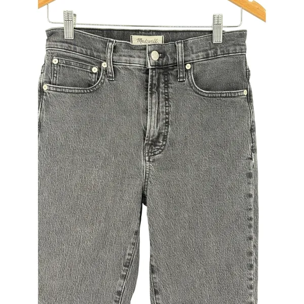 Madewell The Perfect‎ Vintage Jean Womens 25 Black High Rise Straight Leg Denim - Image 5