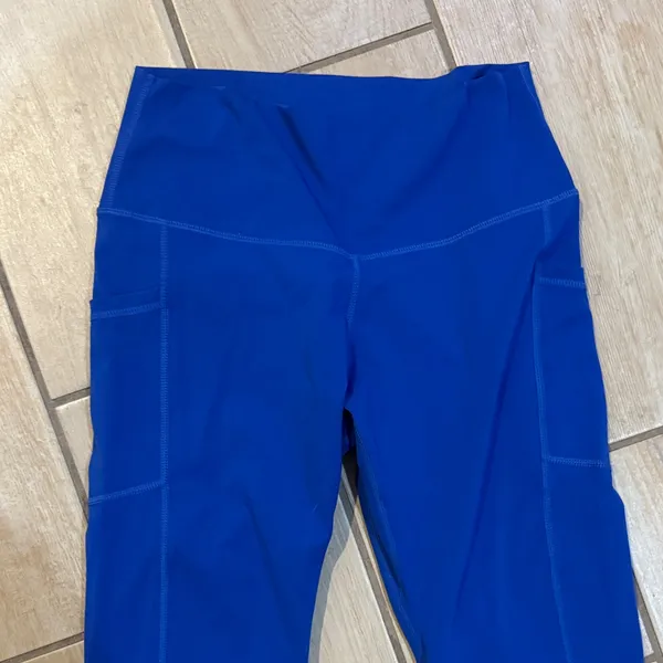 Colorfulkoala Vibrant Blue Women's Leggings / H104 - Image 2