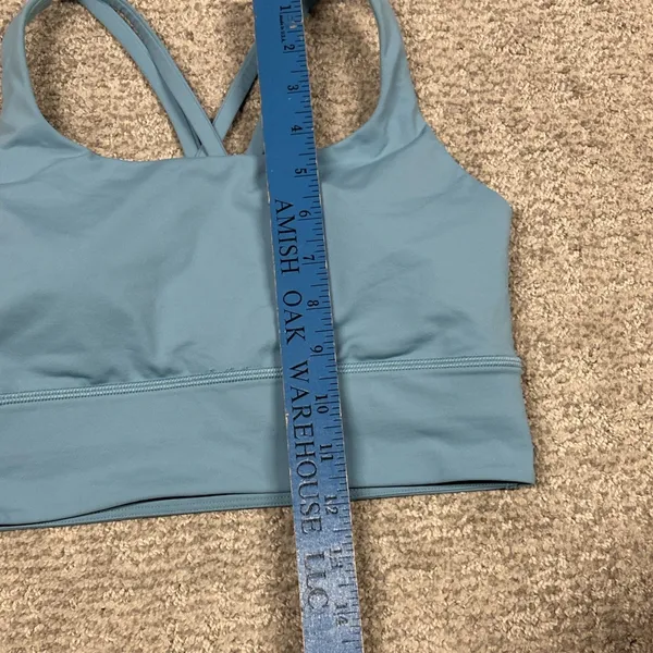 Lululemon Energy Bra Womens 6 Long Line Blue Strappy Athletic Padded W2EB9S - Image 3