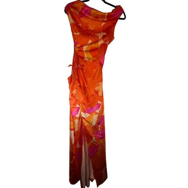 NWT All About May Orange and Pink Floral Dress - US Size 6 - Image 2