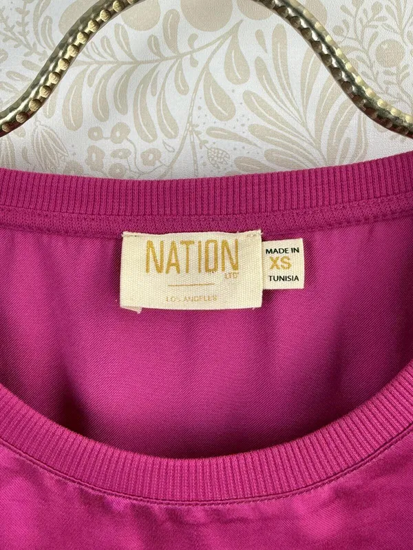 Nation LTD Miss Magenta Bell Sleeve Blouse - Size - XS - Image 7