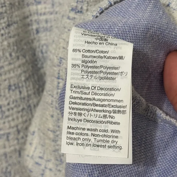 J. Crew Textured Tank Top with Scallop Trim Blue Size XL Blue Tweed - Image 8