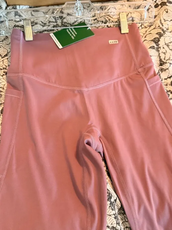 Halara XS 7/8 Womens High-Waisted 7/8 Leggings XS Pink Stretchy Nylon Blend With - Image 7