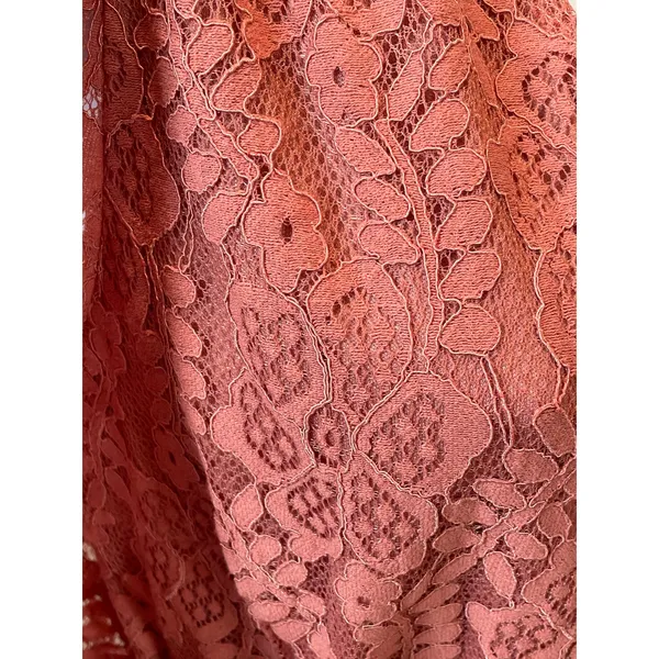A Calin by Flying Tomato Lace Ruffle Puff Sleeve Dress Size L Mauve New With Tag - Image 3