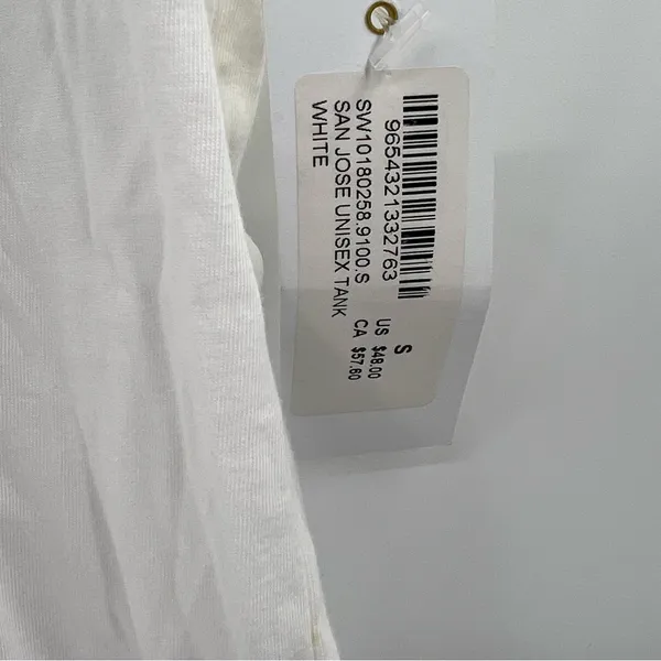 SoulCycle San Jose Unisex Small White Logo Tank Top NWT Spin Fitness - Image 3
